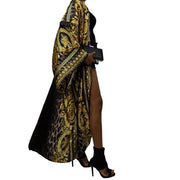 Long sleeve long length Leopard kimono cardigan kimono fashion