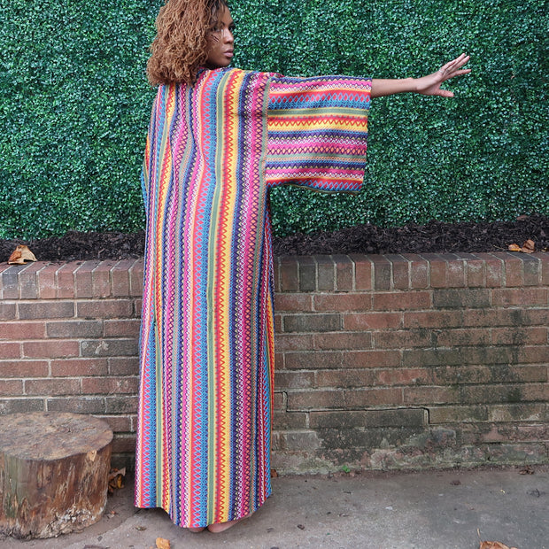 PRIMARY (KNITTED) | Kimono Cardigan (Open Front) | Floor Length Long R KimonoXO PRIMARY (KNITTED) | Kimono Cardigan (Open Front) | Floor Length Long R KimonoXO