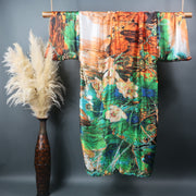 Jungle Look | Kimono Duster (Open Front) | Floor Length Long Robe