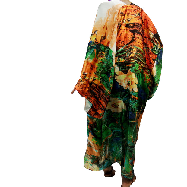 Jungle Look | Kimono Duster (Open Front) | Floor Length Long Robe