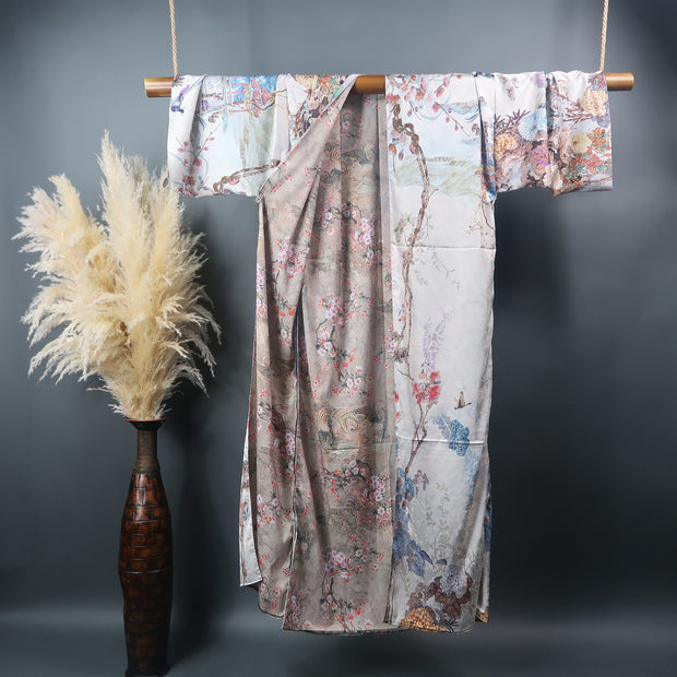 long kimono statement jacket robe hanging on bambbo bar